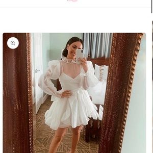 Elopement White Organza Bridal Dress NWT